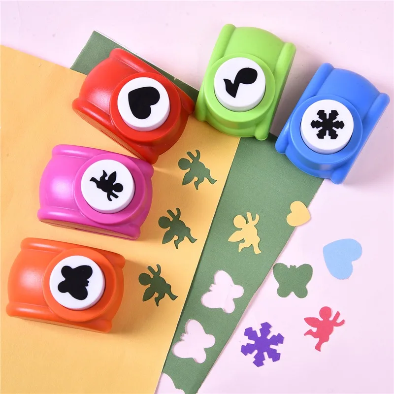 8mm Random Color Mini Scrapbook Punches Handmade Cutter Card Craft Calico Printing DIY Flower Paper Craft Punch Hole Puncher 1PC scrapbook punches