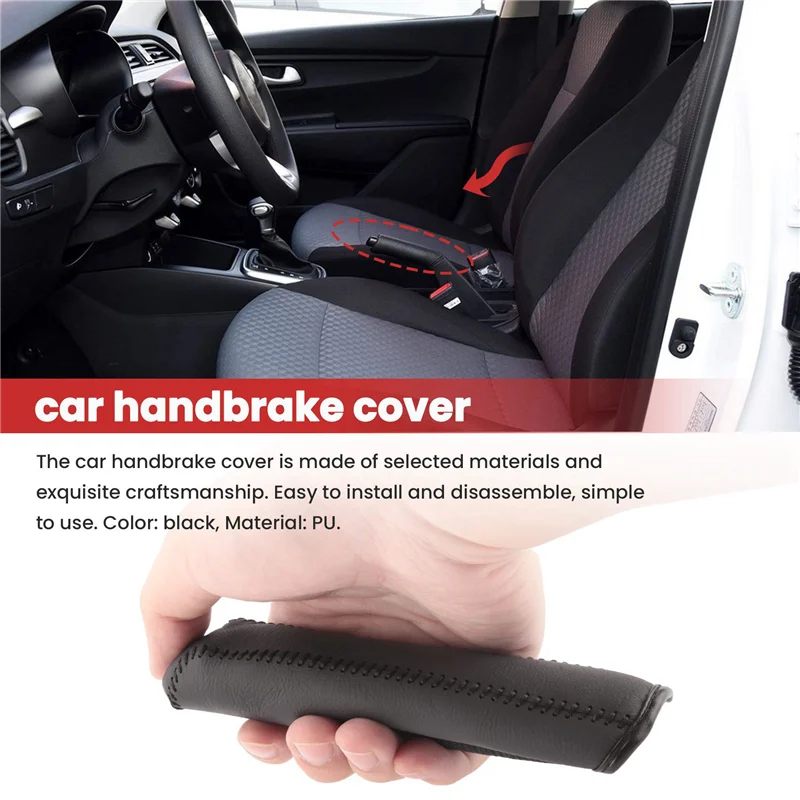 Hand Brake Cover Car Leather Gear Handbrake Cover Shift Lever Cover for Kia K2 2011-2015