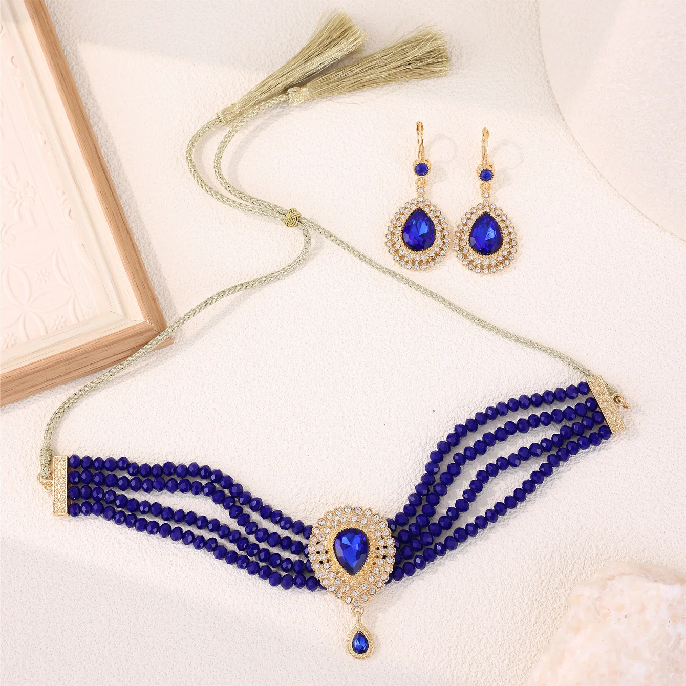 Moroccan Women's Fashion Jewelry Set - Luxurious Traditional Accessories for Bridal Wedding Parties & Holiday Gifts - 4
