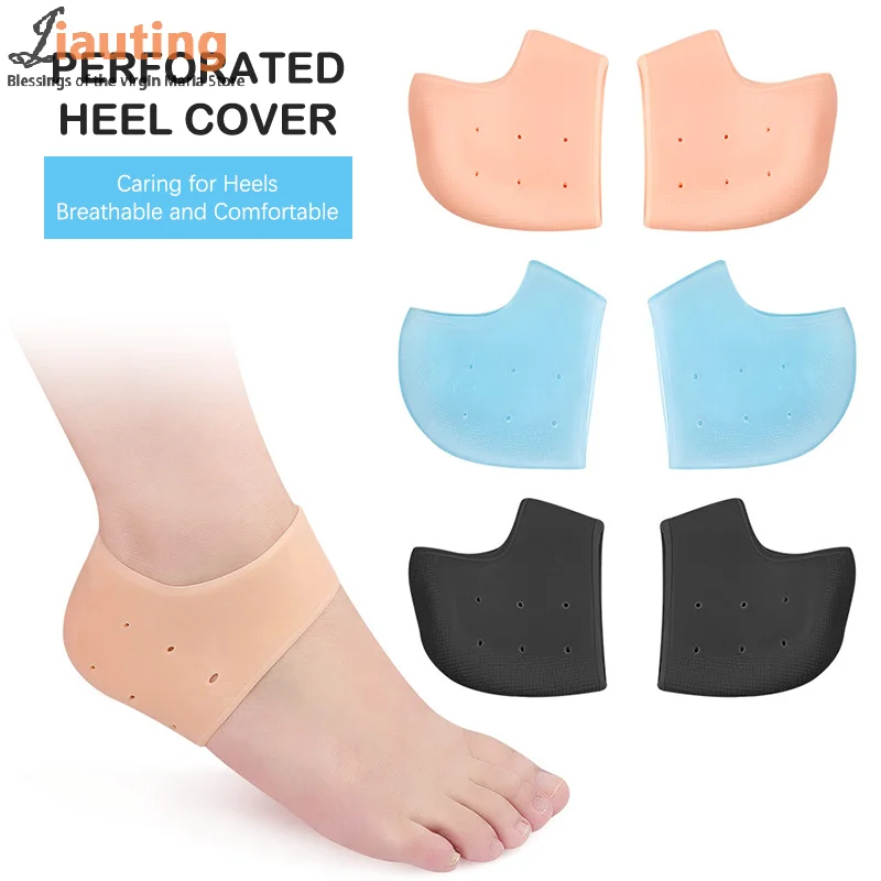 

1Pair Silicone Feet Care Socks Moisturizing Gel Heel Socks With Hole Cracked Feet Skin Care Protectors Foot Elastic Sleeve