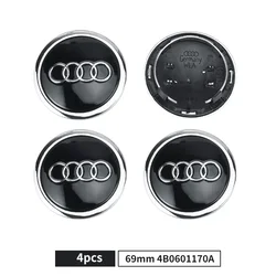 Premium Car Wheel Hub Center Caps - Set of 4 (Various Sizes Available) (69mm Black)