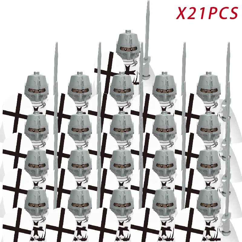 Medieval Age Castle Knights Spartan Warriors Crusader Roman Legion Infantry Cavalry Building Bricks Blocks knight figures toys 4