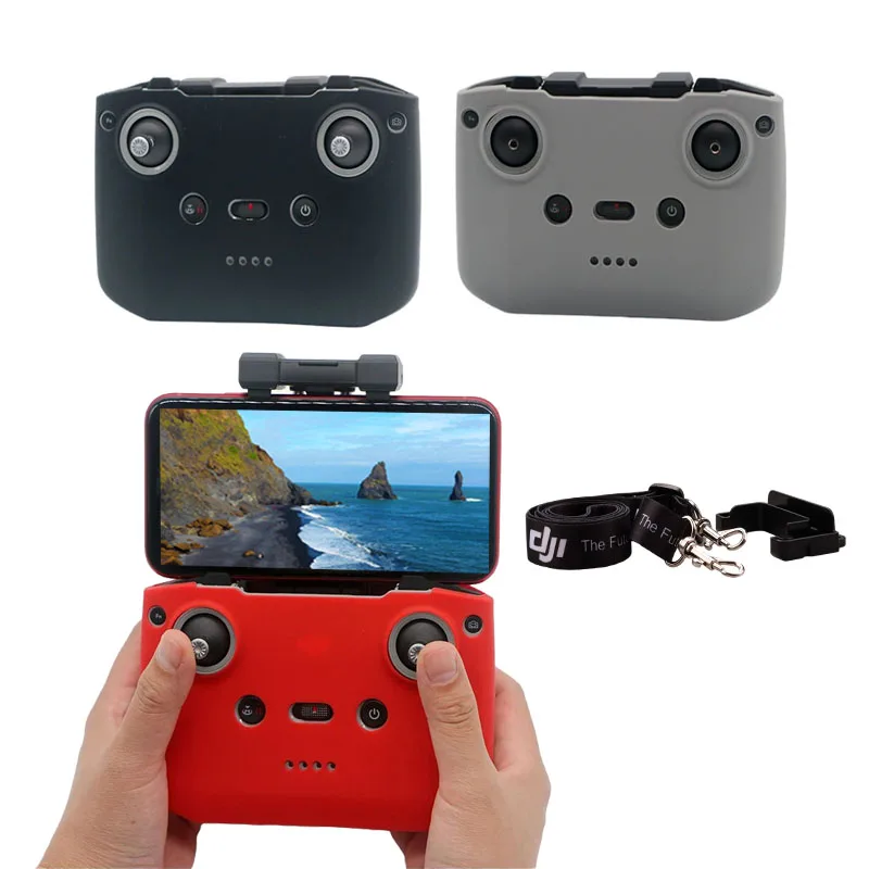 For DJI Mini 2 SE /3 4 PRO/ Air 2/2S /Mavic 3 RC N1/N2/MINI 4K Silicone Protective Cover Remote Controller Strap Accessories drone accessories
