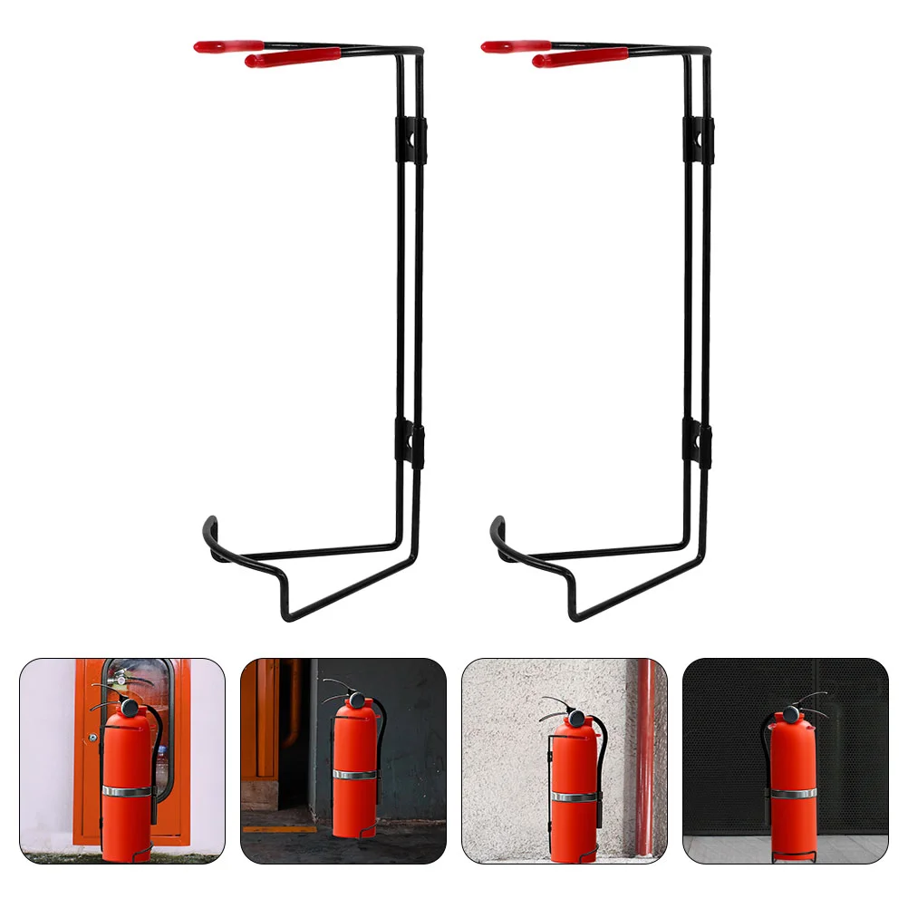 2 Pcs Fire Extinguisher Hanger Hook Wall Bracket Holder Mounting Wall-mounted Universal