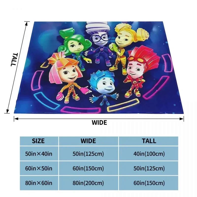 The Fixies Cartoon Velvet Throw Blanket cute anime kids children Blankets for Bedding Travel Lightweight Thin Plush Thin Quilt 6