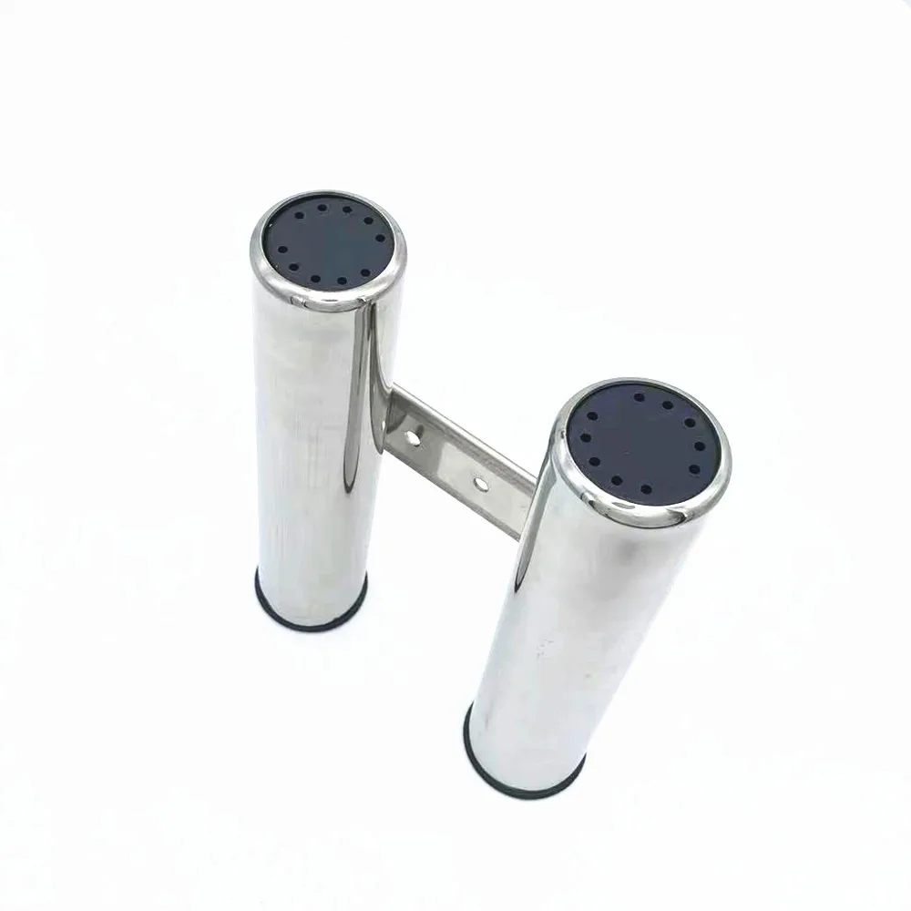 Boat Stainless Steel Fishing Rod Holder 2 Link Tube Rod Pod With Inner  Plastic Tube for Marine Yacht