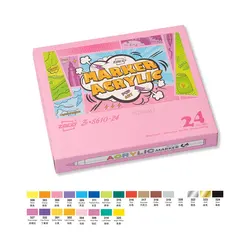 Vibrant Acrylic Paint Brush Pens for Artists - Perfect for Rock, Glass, Ceramic, Fabric, and DIY Crafts (24 Colors)