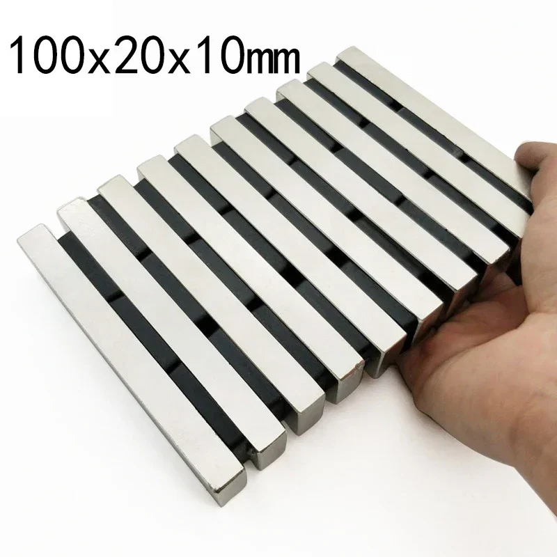 

100x20x10mm Powerful Block Magnets N35 Super Neodymium Magnet Permanent NdFeB Magnets 100*20*10 Mm