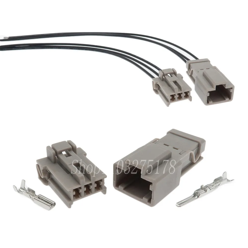 1 Satz 3-polig 17201-4801 17201-48010 Auto elektrische Strom versorgung Kunststoff kabel Kabelst ecker Stecker Buchse Umkehr lampen stecker für Honda – Detail 1