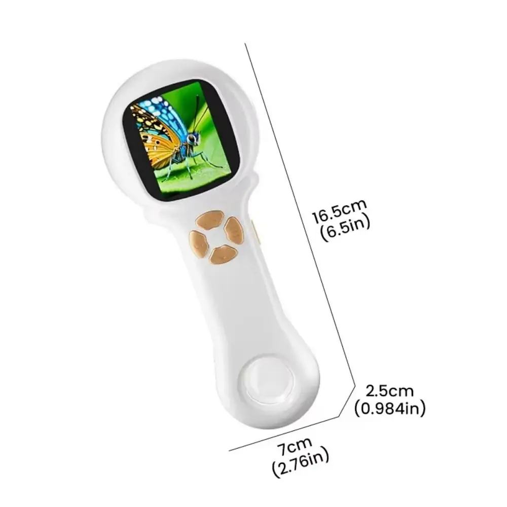 Microscopio Digitale per Bambini con Schermo IPS da 2 Pollici, Microscopio Portatile HD per Bambini, Microscopio Tascabile con Zoom 500x - immagine 6