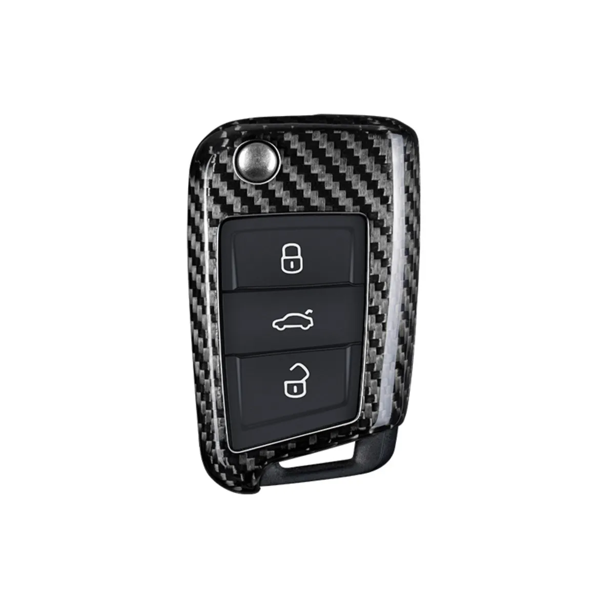 Sleek Carbon Fiber Car Key Case Cover