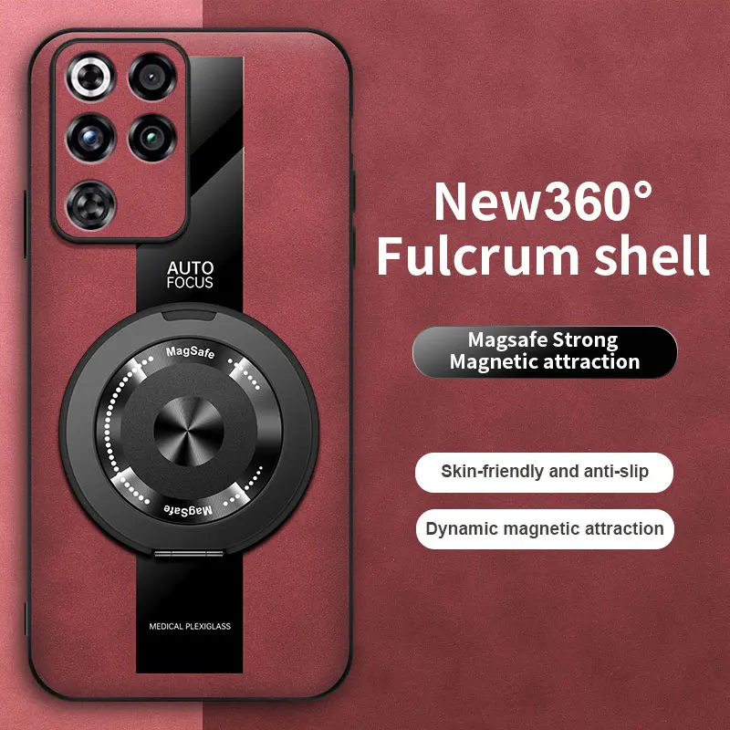 Leather 360° Spin Stand Anti-Fall Case
