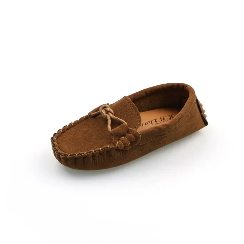 Leather Kids Moccasins Soft Flat Loafers for Boys and Girls