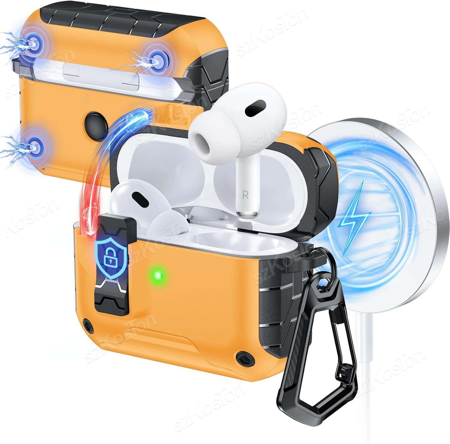 for AirPods Pro 3 Case Compatible with Magsafe, Magnetic Automatic Lock Cover for AirPods Pro 3 Accessories 