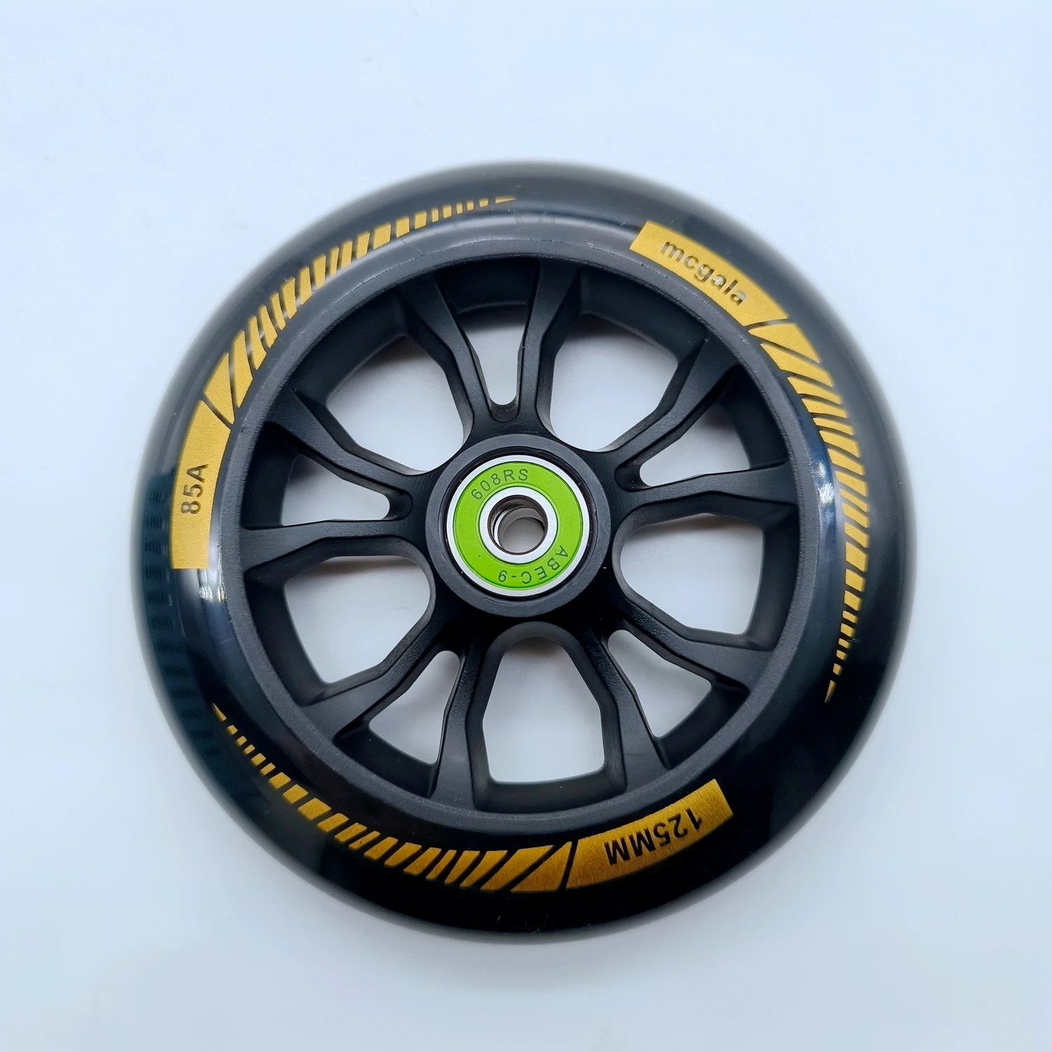 125mm speed wheel 125x24mm skate wheel black 85a pu material bearing abec-9 6wheels/lot, skateboard bearings,roller skating wheels