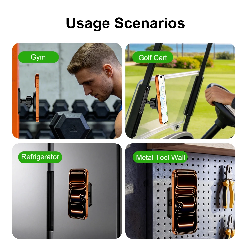 Enhanced Magnetic Phone Holder with 360° Rotation and Anti-Shake Design