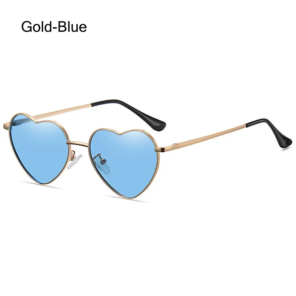 designer sunglasses for women Ladies Fashion Metal Frame Sunglasses Fancy Dress Retro Heart Shaped Gradient Lens Sunglasses UV 400 Outdoor Goggles coach sunglasses Sunglasses