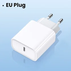Universal 20W USB - C PD Fast Wall Charger with Box - EU/US Adapter - EU