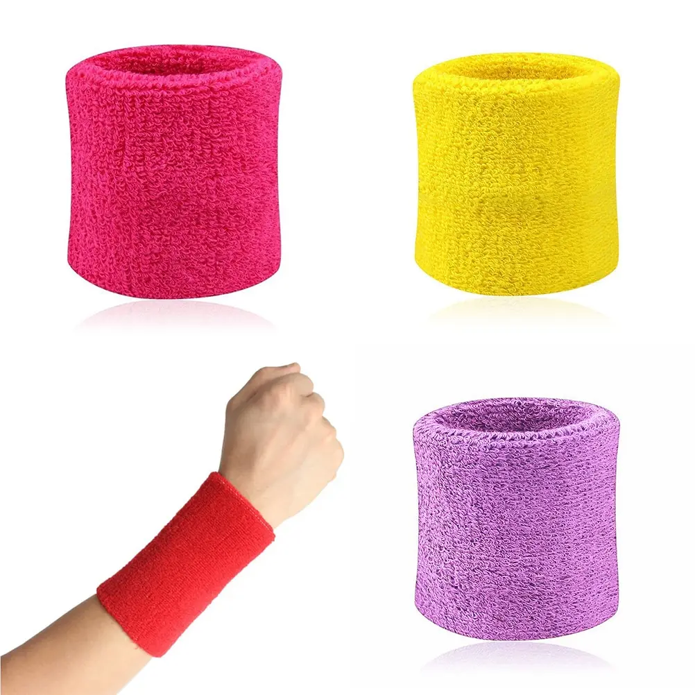 Cotton Sport Sweatband 2PCS wrist brace wrist guard wrist straps wrist support wrist support band wrist sweat wristbands wrist sweatband