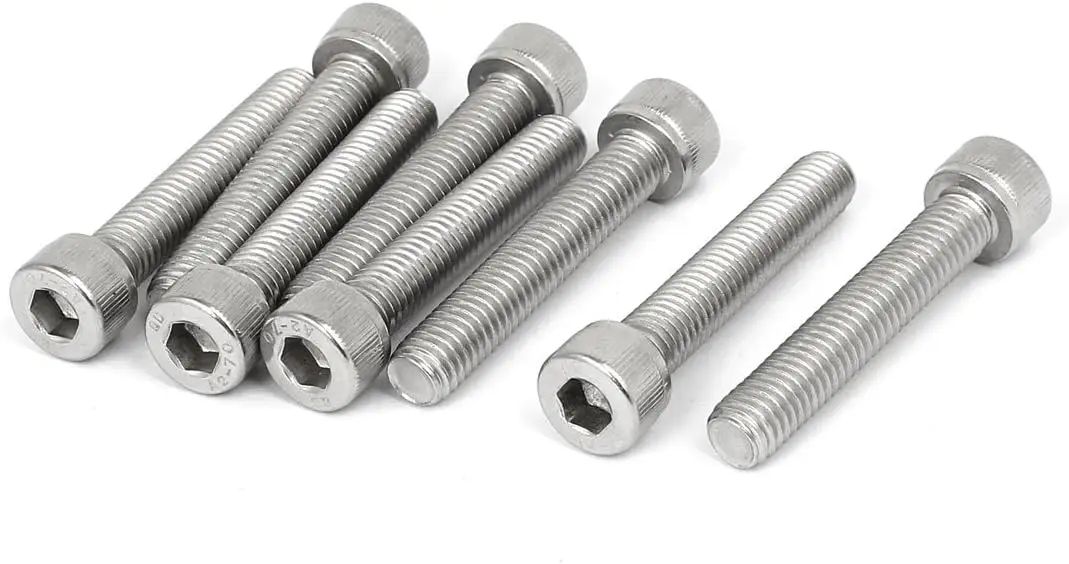 

Keszoox M8x45mm Thread 304 Stainless Steel Hex Socket Head Cap Screw Bolt DIN912 5pcs