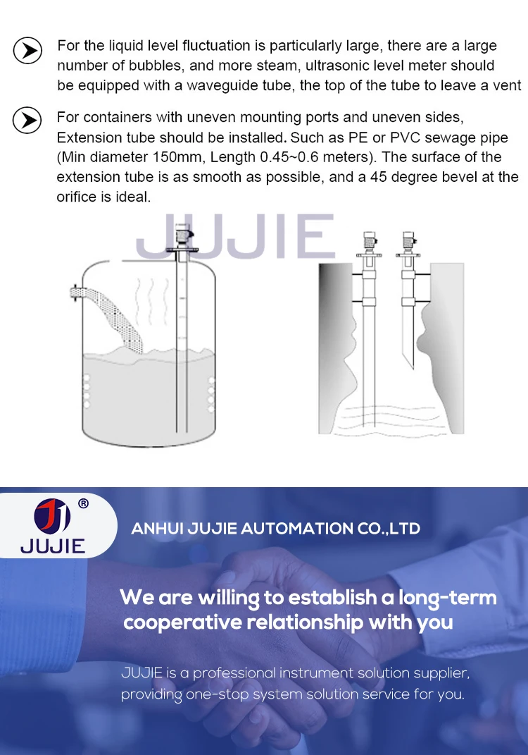 Ultrasonic Water Level Meter 5m 10m Noncontact Ultrasonic Level Meter Oil Fuel T