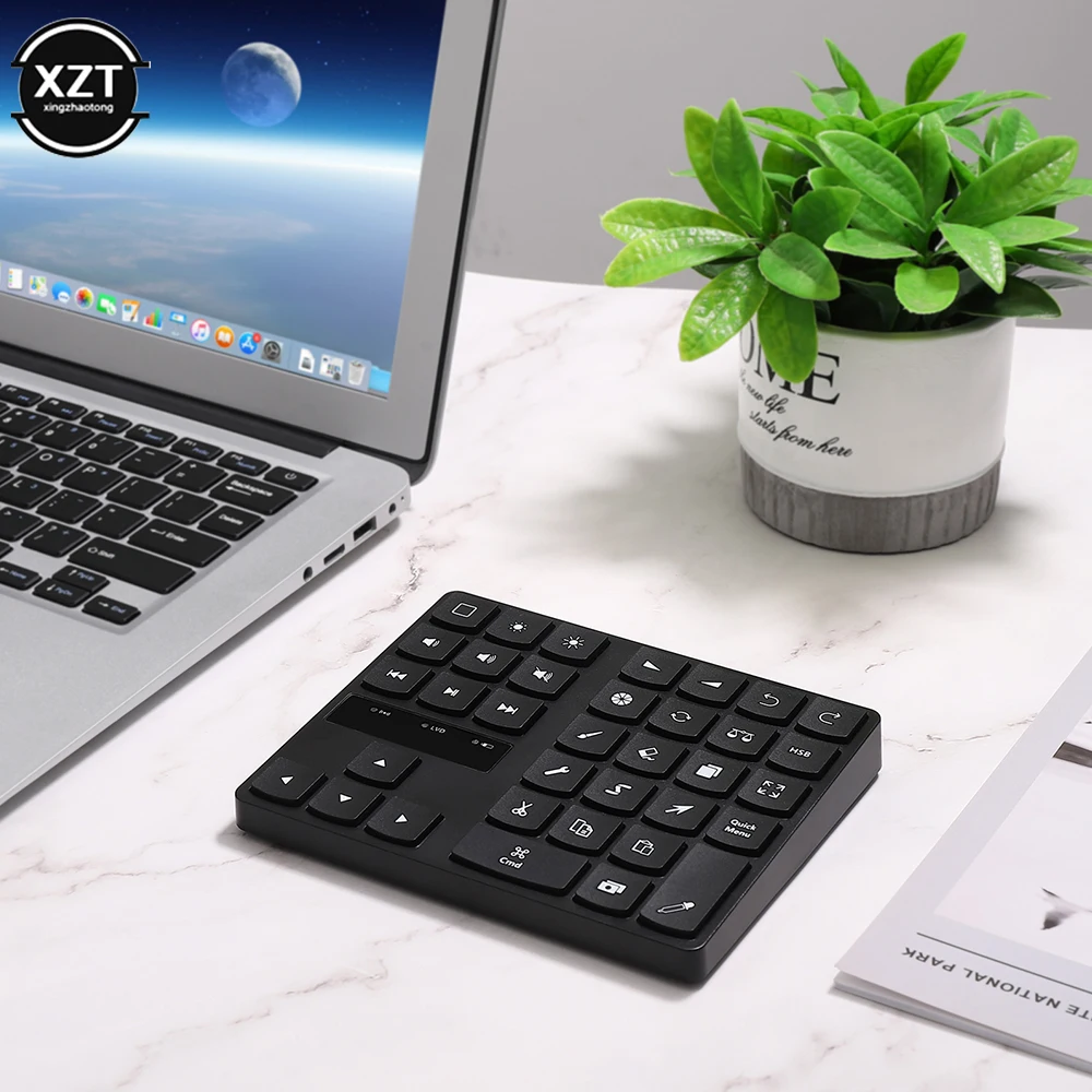 

New Wireless Bluetooth 5.0 Dual Number Keyboard 35 Keys Laptop Charge Keyboard Chatpad Number Keyboard for iPad IOS