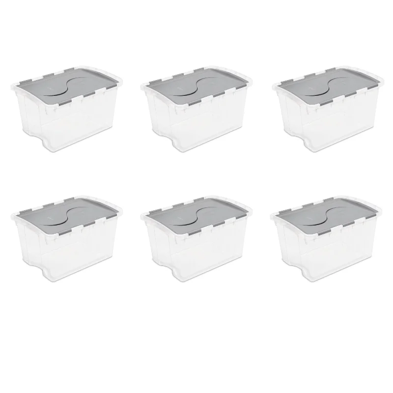 Sterilite 6 Qt. Storage Box Plastic, Titanium, Set of 40 - AliExpress