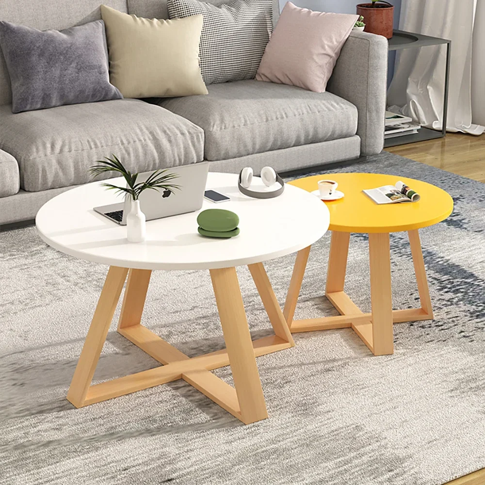 

Round Simple Coffee Tables Corner Organizer Cheap Cute Small Korea Coffee Tables Floor Balcony Mesa Centro Salon Home Furniture