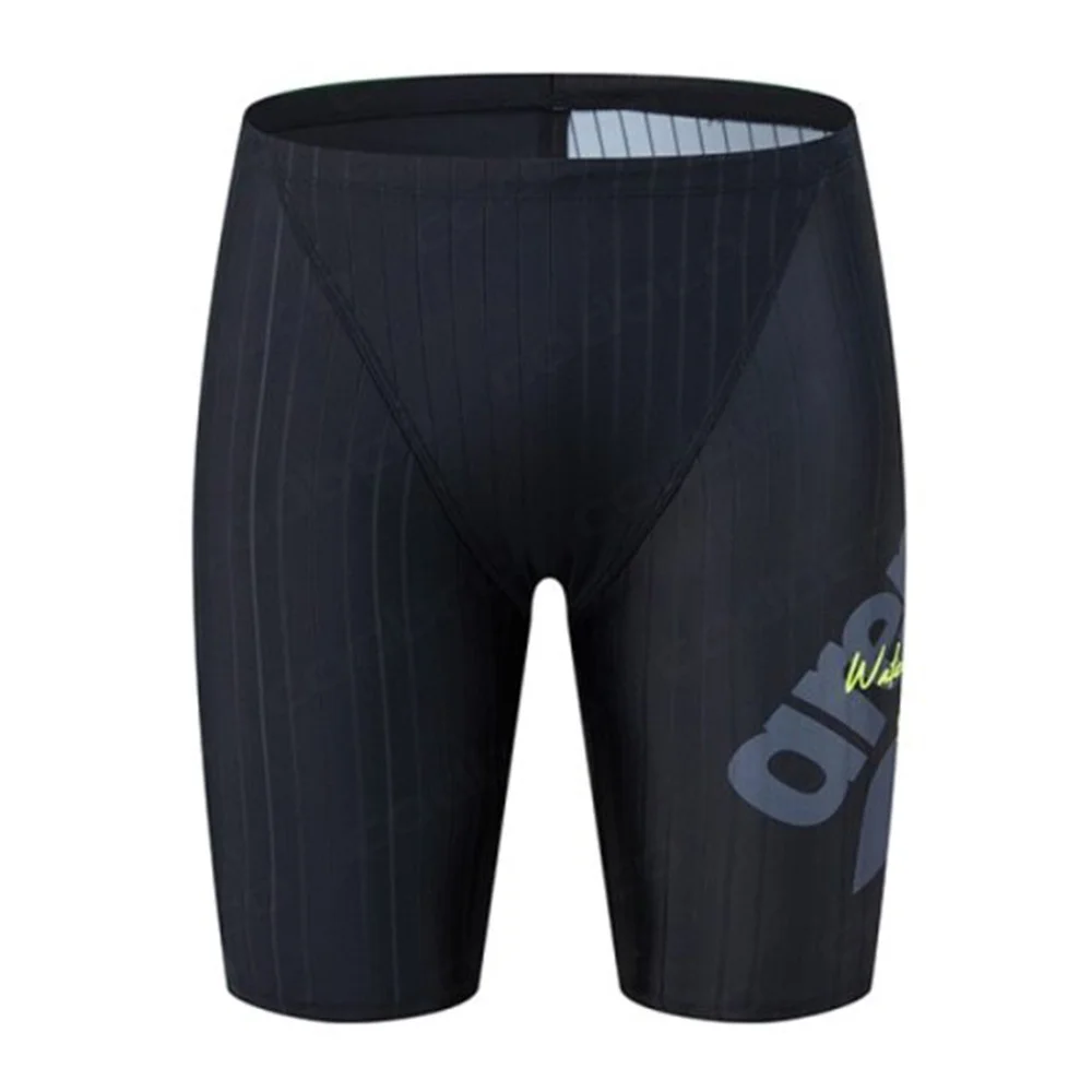 Men's Swim Jammer Athletic Training Swimsuit Shorts Swimming Trunks Beach Tights Pants Briefs Waterproof Swimwear Bathing Suit 2