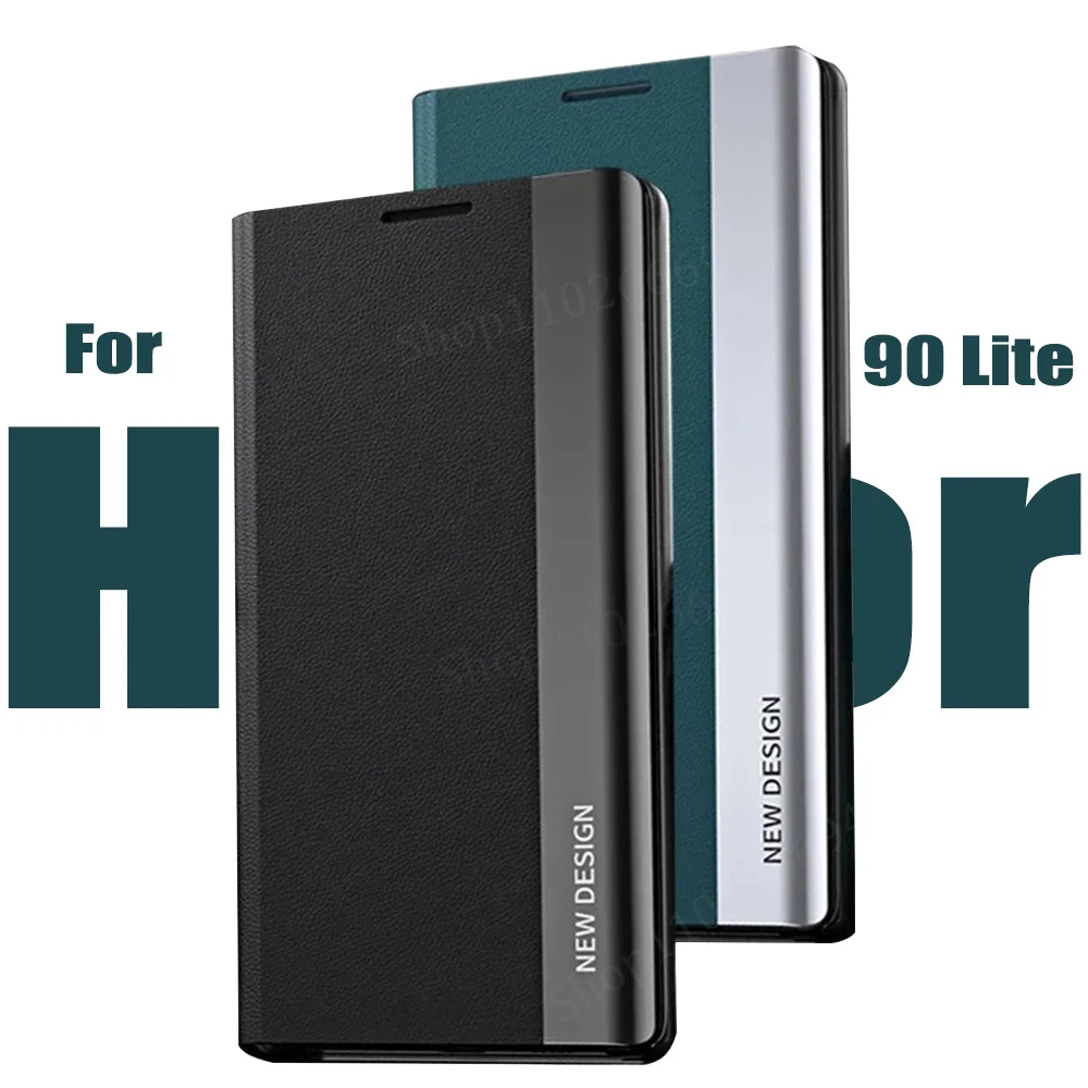 Premium Plating Flip Phone Case with Shockproof Stand and Leather Back Cover