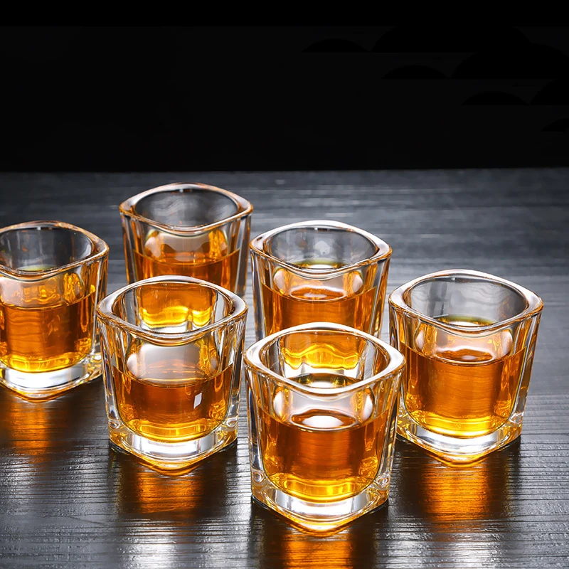 Tea Cup Wine Cup Wine Glass Spirits Cup Drinking Glasses 6pcs/4pcs/2pcs Wine Glass Transparent Shot Glass