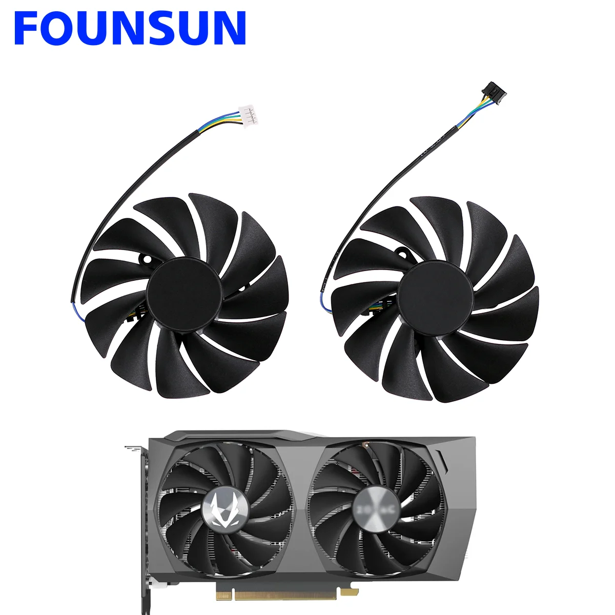 Zotac 게임용 트윈 엣지 그래픽 카드 쿨러, GA92S2U 냉각 선풍기, RTX3050, RTX3060, RTX3060Ti, 선풍기 GFY09215M12SPA, 88mm, 신제품