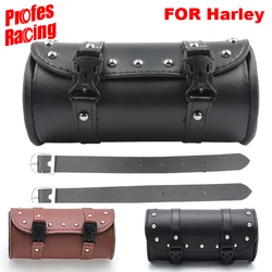Motorcycle Pannier Saddle Bags Tools For Motorcycle Cruiser Tool Bag Fork Barrel Shape Handlebar Front Fork Bag Black Saddlebags