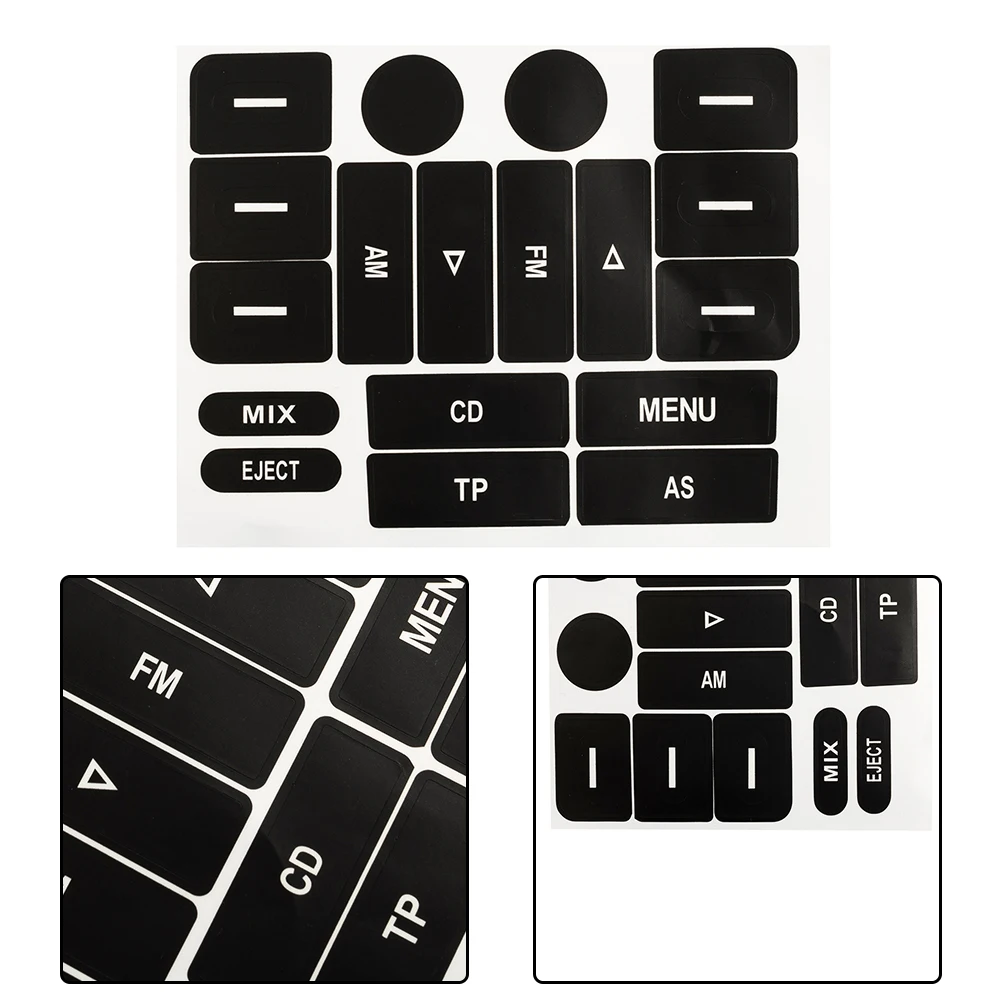 

For Golf MK5 Sticker Radio Button Repair Repair Sticker Brand New High Quality Accessory Button Repair Sticker