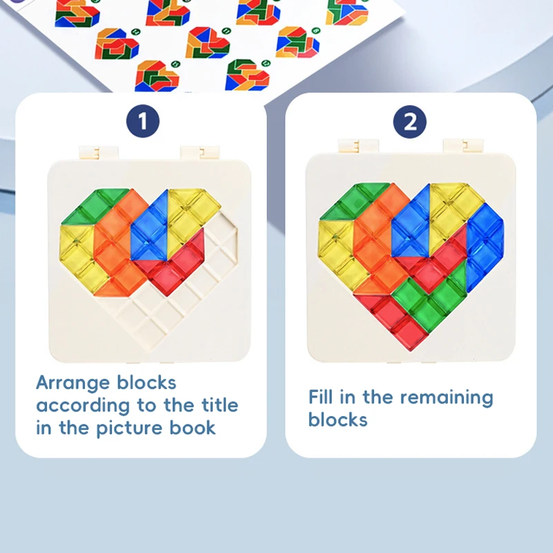 IQ Love Heart Shaped Puzzle Game 120 Challenges Board Game Children Educational Learning Toys Intellectual Development for strategic puzzle game