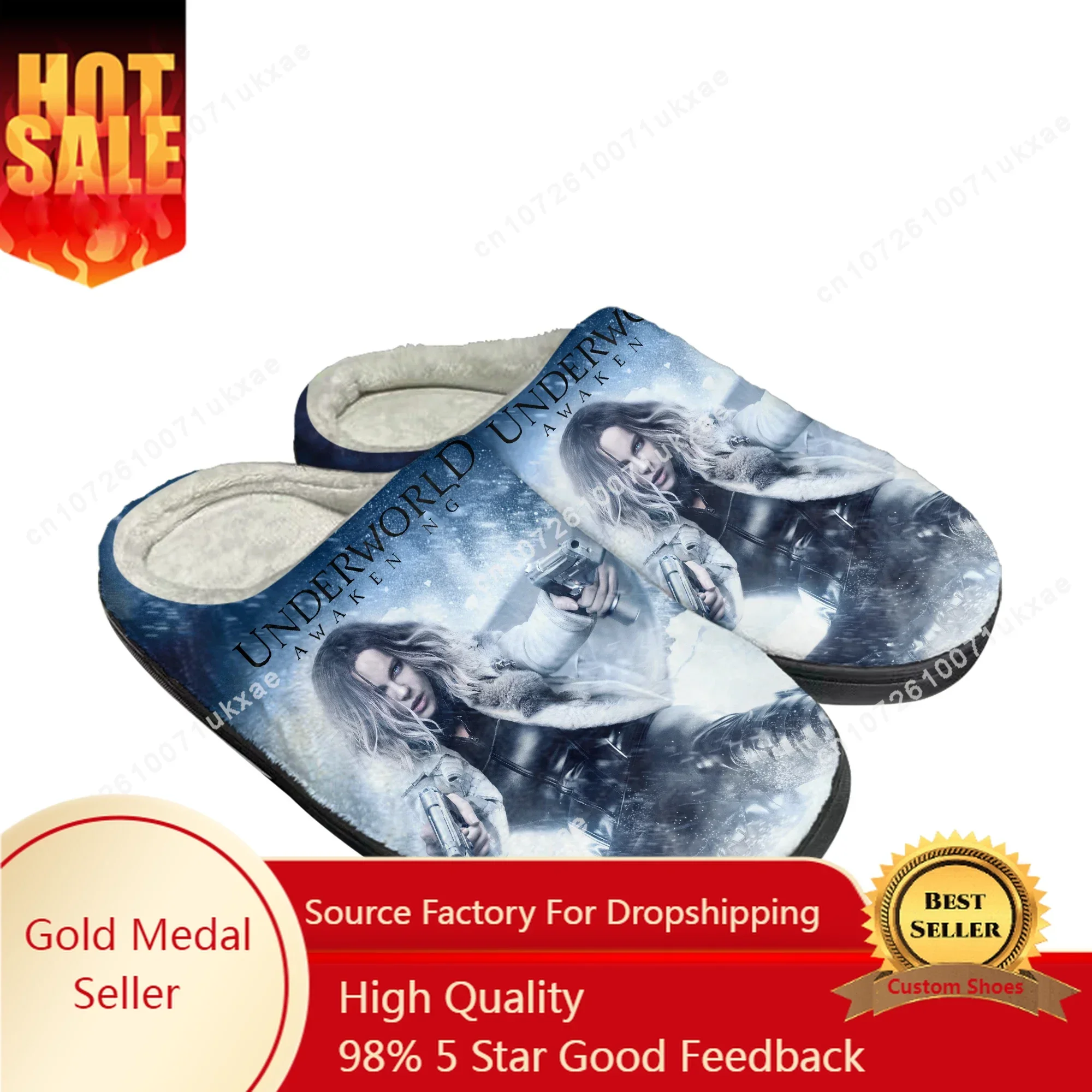 underworld Moive Home Cotton Slippers Mens Womens Selene Plush Bedroom Casual Keep Warm Shoes Thermal Slipper Customized Shoe