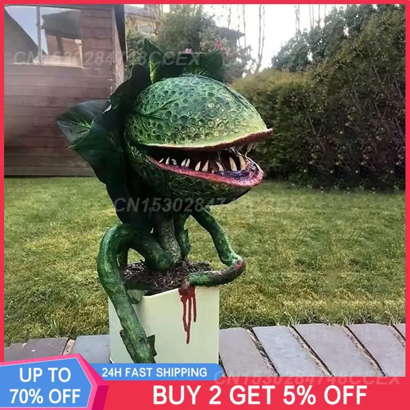 

Садовая скульптура, интересный реалистичный причудливый садовый декор на Хэллоуин, пиранский цветочный орнамент, подарок, должен иметь причудливый