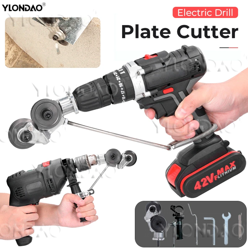 Ylongdao Electric Drill Plate Cutter Sheet Metal Cutter Tools Plate