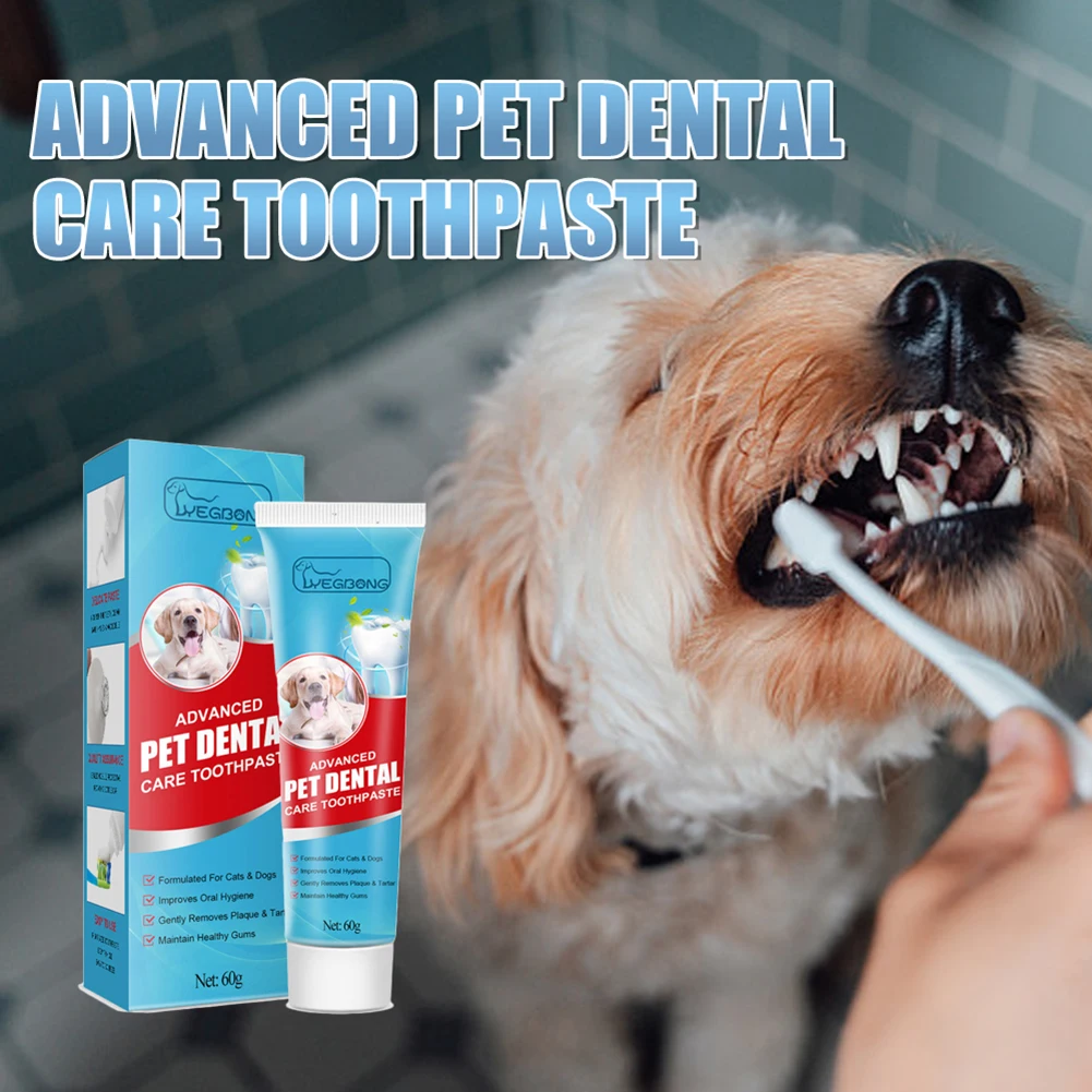 60g Dental Toothpaste Oral Care Puppy Kitten Cat Edible Toothpaste Teeth Cleaning Deodorant Fresh Breath Pet Products