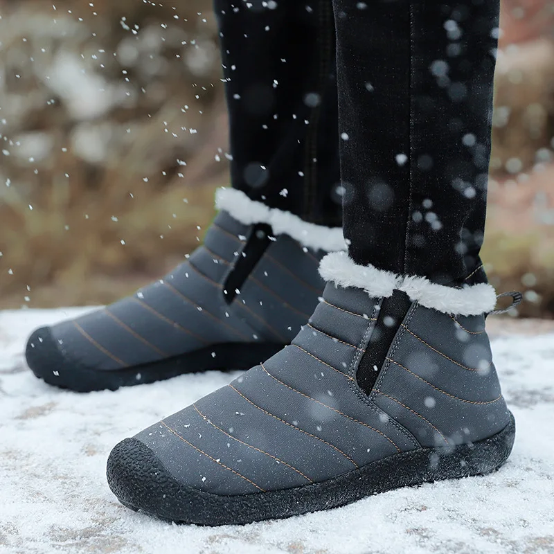 New Winter Warm Outdoors Sneakers Waterproof Men's Climbing shoes Men Combat Desert Casual Shoes Ankle Snow Boots Big Size 35-46
