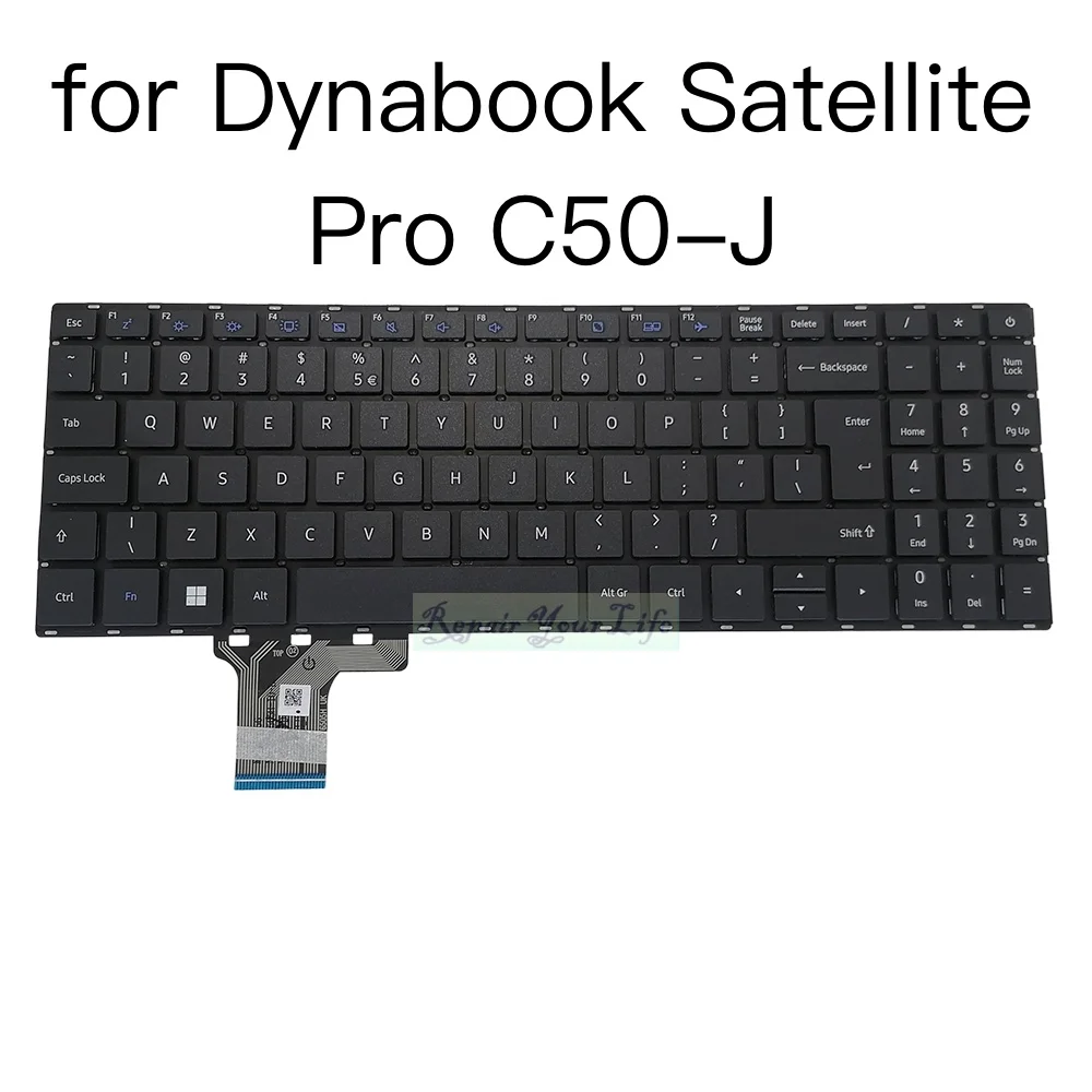 Teclado Pro Satellite Dynabook ui Hebraico Reino Unido Caderno Inglês C50-j C50-j15250 11a 12b 12c C50-j128 129 V0k-v6505h