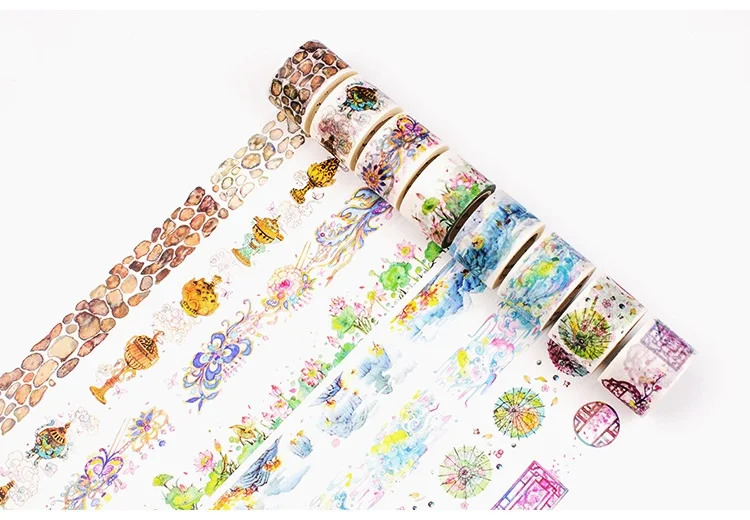 Ruban adhésif Washi de masquage arc-en-ciel pour scrapbooking