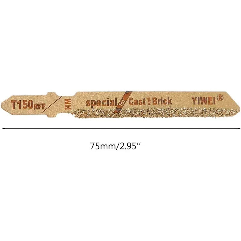 3" Diamond Jig Saw Blade T150 Carbide Grain 50 Grit T-Shank Jigsaw Blades Ceramic Tile Cutting Tool Electric Garden
