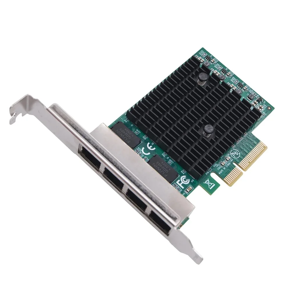 Pcie 기가비트 이더넷 네트워크 카드, 컴퓨터 게임용 이더넷 어댑터, 1000m 네트워크 연결, 4 포트, 2.5g