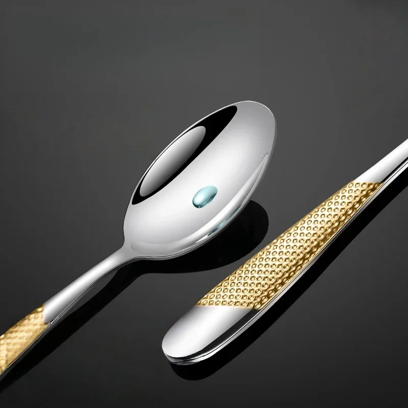 Kitchen Tableware Cutlery Set  Cutlery Set Stainless Steel Luxury Dinnerware Fork Spoon Knife Western Dinner Set Gold