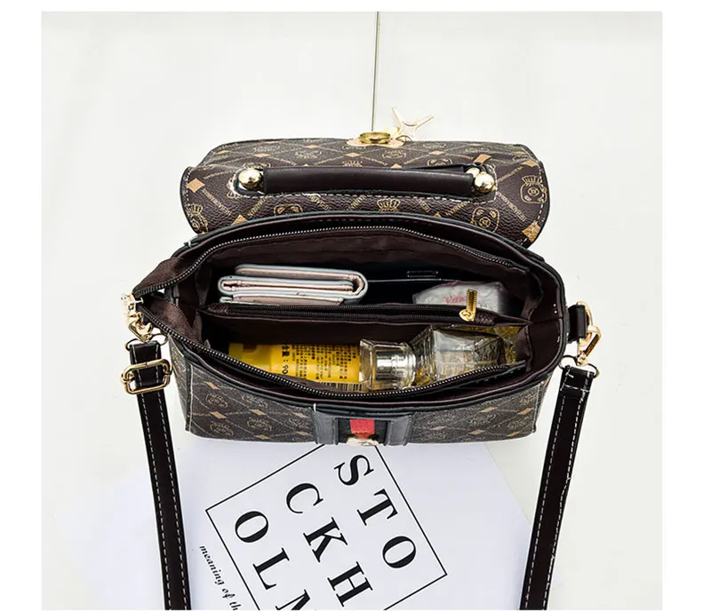 New Shoulder bag Women bag tote luxury designer handbag women Handbags leather Printed monogram single shoulder straddle bag