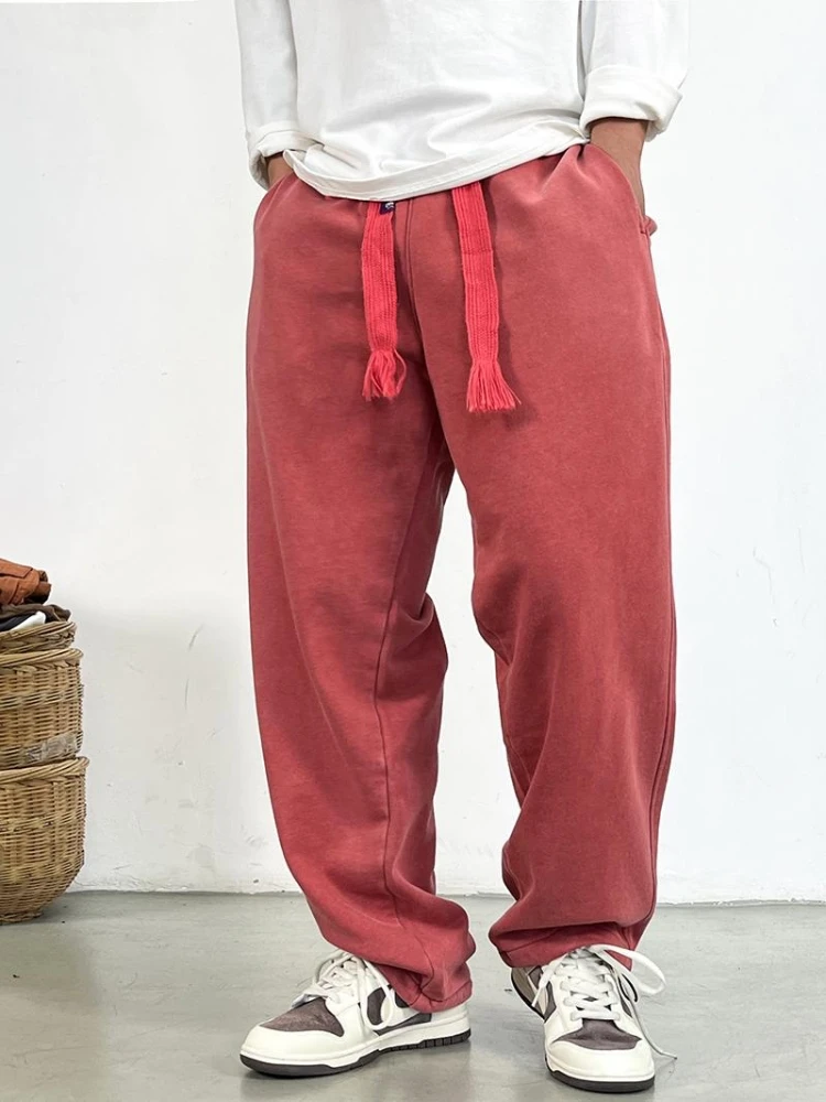 Cotton Sweatpants Men Plus Size Sport Harem Pants Korean Fashion Jogging Pants Harajuku Casual Trousers Male sport jogging trousers wide leg pants fashion pants fashionable wide leg pants