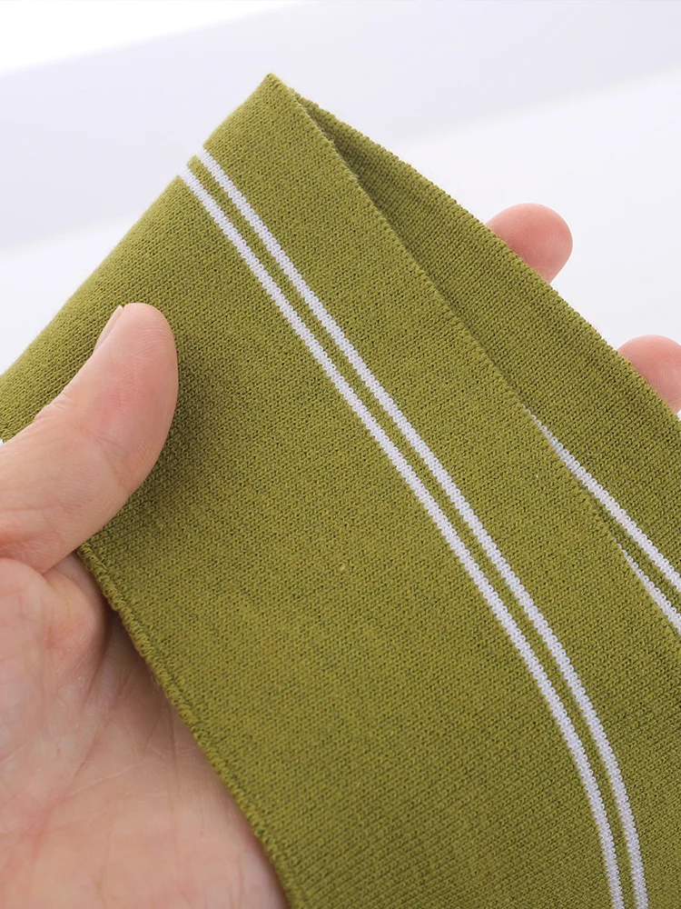 6cm*90cm High Stretch Knitted rib Cotton Fabric T-shirt Neckline