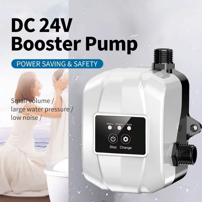 Home Water Booster Pump 24v Automatic Manual 150P DC Water Heater Shower Pipe