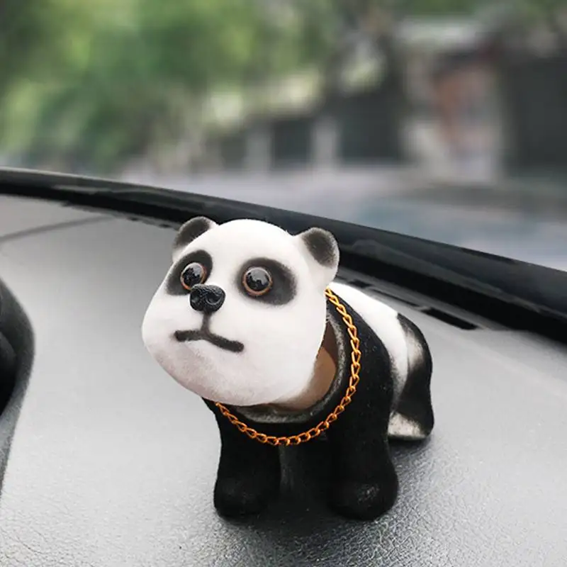 Adorable Resin Puppy Dashboard Ornament - Nodding Dog Figurine